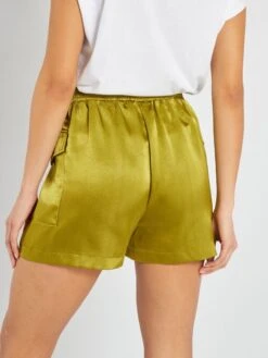 Short Satinado Con Bolsillos Con Solapa - KAKI -Zalaris Tienda short satinado con bolsillos con solapa kaki anc44 2 frb3
