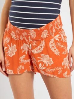 Short Vaporoso Premamá - NARANJA -Zalaris Tienda short vaporoso premama naranja zo556 2 frb3