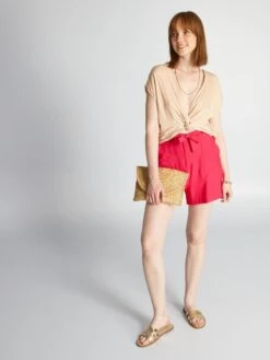 Short Vaporoso - ROSA -Zalaris Tienda short vaporoso rosa atr57 1 frb2