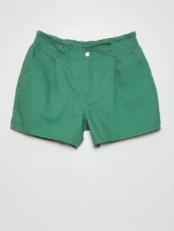 Short Vaquero Paper Bag - Verde Ceniciento