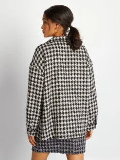 Sobrecamisa De Pata De Gallo - NEGRO -Zalaris Tienda sobrecamisa de pata de gallo negro ayq56 1 frb5