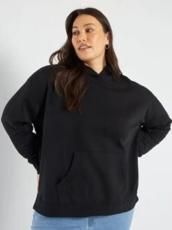 Sudadera Con Capucha Y Bolsillo Canguro - Negro