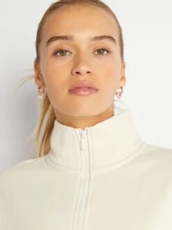 Sudadera Con Cremallera En El Cuello - BEIGE -Zalaris Tienda sudadera con cremallera en el cuello beige akv61 1 frb5