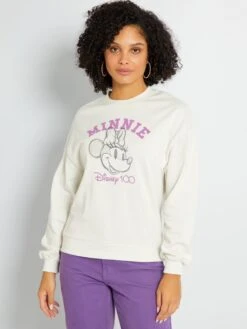 Sudadera Con Cuello Redondo '100 Años De Disney' - BLANCO -Zalaris Tienda sudadera con cuello redondo 100 anos de disney blanco zq256 2 frb3