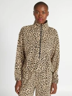 Sudadera Corta De Leopardo - BEIGE -Zalaris Tienda sudadera corta de leopardo beige ajn86 1 frb5