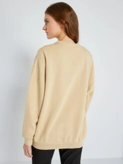 Sudadera De Felpa Estilo EE. UU. - BEIGE -Zalaris Tienda sudadera de felpa estilo ee uu beige aea09 1 frb3