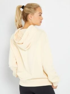 Sudadera De Felpa Lisa Con Capucha - Crudo -Zalaris Tienda sudadera de felpa lisa con capucha crudo agi43 2 frb3