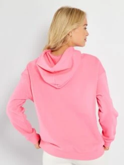 Sudadera De Felpa Lisa Con Capucha - Rosa -Zalaris Tienda sudadera de felpa lisa con capucha rosa agi43 7 frb3