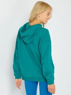 Sudadera De Felpa Lisa Con Capucha - VERDE -Zalaris Tienda sudadera de felpa lisa con capucha verde agi43 3 frb3