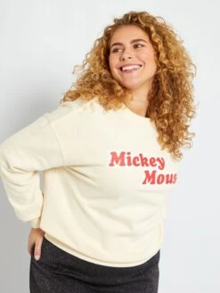 Sudadera De Felpa 'Mickey' - BEIGE -Zalaris Tienda sudadera de felpa mickey beige zm239 2 frb3