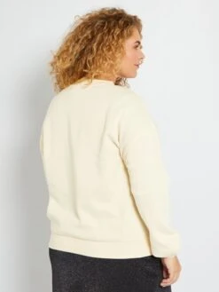 Sudadera De Felpa 'Mickey' - BEIGE -Zalaris Tienda sudadera de felpa mickey beige zm239 2 frb5