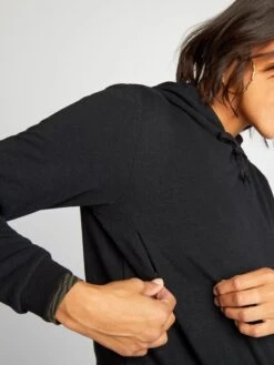 Sudadera De Lactancia Con Capucha - Negro -Zalaris Tienda sudadera de lactancia con capucha negro akq54 2 frb2