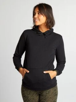 Sudadera De Lactancia Con Capucha - Negro -Zalaris Tienda sudadera de lactancia con capucha negro akq54 2 frb3