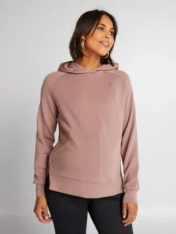 Sudadera De Lactancia Con Capucha - PURPURA