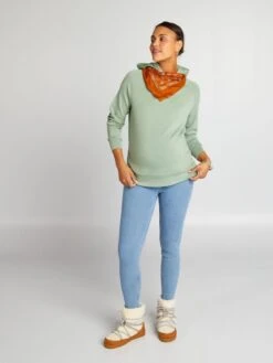 Sudadera De Lactancia Con Capucha - VERDE -Zalaris Tienda sudadera de lactancia con capucha verde akq75 4 frb3