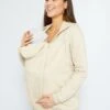 Sudadera De Lactancia Con Cremallera Y Capucha - BEIGE -Zalaris Tienda sudadera de lactancia con cremallera y capucha beige za406 4 frb1