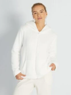 Sudadera De Tejido Polar - Blanco