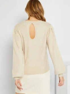 Sudadera 'Jacqueline De Yong' De Punto - BEIGE -Zalaris Tienda sudadera jacqueline de yong de punto beige zm098 1 frb3