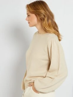 Sudadera 'Jacqueline De Yong' De Punto - BEIGE -Zalaris Tienda sudadera jacqueline de yong de punto beige zm098 1 frb4