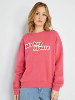 Sudadera Jaspeada Estampada 'Mickey' - ROSA 11 Sudadera Jaspeada Estampada 'Mickey' - ROSA -Zalaris Tienda sudadera jaspeada estampada mickey rosa zn732 3 frb5