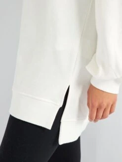 Sudadera Larga Con Capucha - BLANCO 8 Sudadera Larga Con Capucha - BLANCO -Zalaris Tienda sudadera larga con capucha blanco ajy76 2 frb3