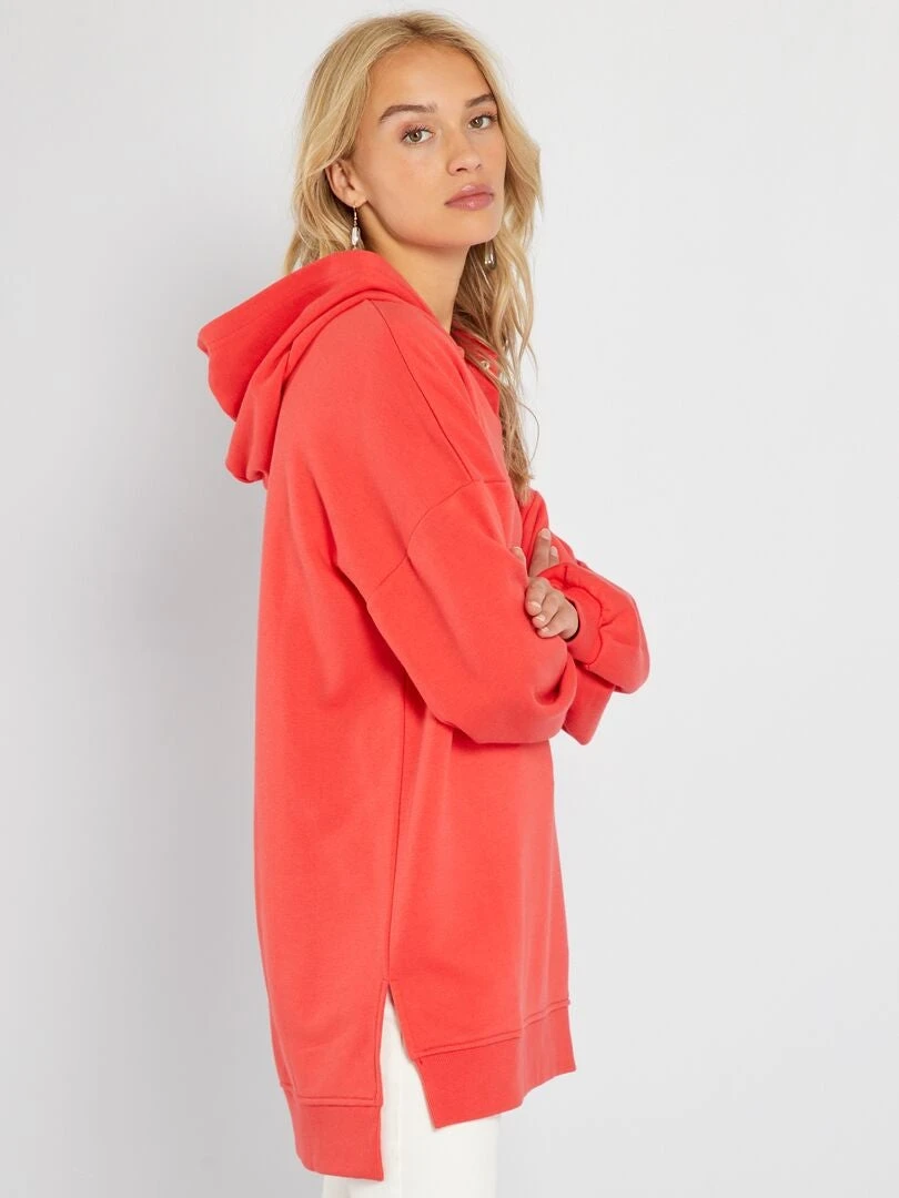 Sudadera Larga Con Capucha - ROJO 7 Sudadera Larga Con Capucha - ROJO - Imagen 5