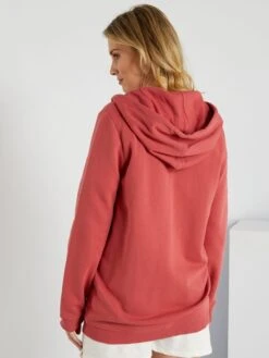 Sudadera Larga Con Capucha Y Cremallera - ROSA -Zalaris Tienda sudadera larga con capucha y cremallera rosa zk595 3 frb4