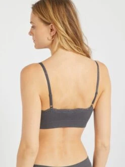 Sujetador Con Relleno Extraíble - Gris Oscuro -Zalaris Tienda sujetador con relleno extraible gris oscuro zd128 3 frb3