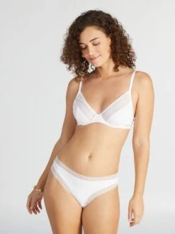 Sujetador Corbeille Con Ribete De Encaje - Blanco -Zalaris Tienda sujetador corbeille con ribete de encaje blanco aeq68 2 frb4