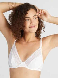 Sujetador Corbeille Con Ribete De Encaje - Blanco -Zalaris Tienda sujetador corbeille con ribete de encaje blanco aeq68 2 frb5