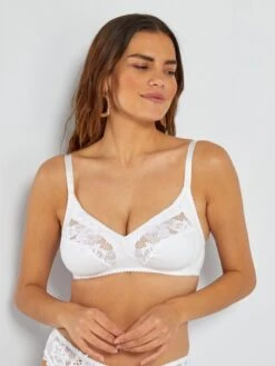 Sujetador De Algodón Sin Aros 'Sans Complexe' - Blanco -Zalaris Tienda sujetador de algodon sin aros sans complexe blanco vr434 3 frb3