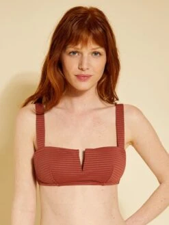 Sujetador De Bikini De Microfibra Con Textura - NARANJA -Zalaris Tienda sujetador de bikini de microfibra con textura naranja zp132 1 frb4