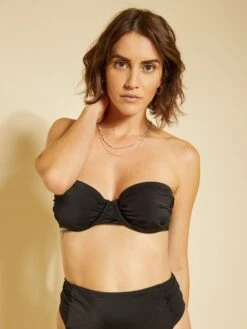Sujetador De Bikini Satinado - Negro -Zalaris Tienda sujetador de bikini satinado negro zp135 1 frb6