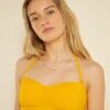 Sujetador De Bikini Tipo Bandeau - AMARILLO