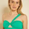 Sujetador De Bikini Tipo Bandeau - Verde