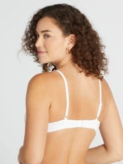 Sujetador De Encaje Con Relleno - Blanco -Zalaris Tienda sujetador de encaje con relleno blanco aeq63 2 frb4