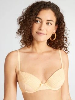 Sujetador De Encaje Con Relleno - NARANJA -Zalaris Tienda sujetador de encaje con relleno naranja aeq63 1 frb4