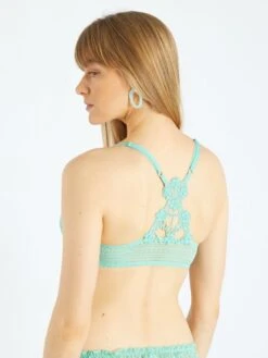 Sujetador De Encaje Con Relleno - VERDE -Zalaris Tienda sujetador de encaje con relleno verde zo208 2 frb4