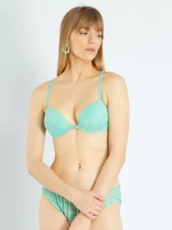 Sujetador De Encaje Con Relleno - VERDE -Zalaris Tienda sujetador de encaje con relleno verde zo208 2 frb6