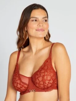 Sujetador De Encaje Copas D Y E - NARANJA -Zalaris Tienda sujetador de encaje copas d y e naranja aet30 1 frb4