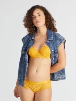 Sujetador De Encaje Cruzado En La Parte Trasera - Amarillo 10 Sujetador De Encaje Cruzado En La Parte Trasera - Amarillo -Zalaris Tienda sujetador de encaje cruzado en la parte trasera amarillo aer90 1 frb4