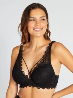 Sujetador De Encaje D Y E - Negro -Zalaris Tienda sujetador de encaje d y e negro aet07 1 frb3