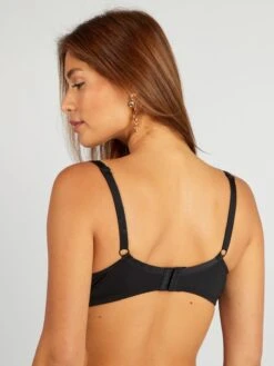 Sujetador De Microfibra De Rayas Finas Con Calados D Y E - Negro -Zalaris Tienda sujetador de microfibra de rayas finas con calados d y e negro zo279 1 frb2