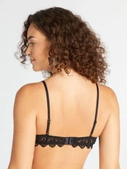 Sujetador De Triángulo Con Entrelazado De Fantasía - Negro -Zalaris Tienda sujetador de triangulo con entrelazado de fantasia negro aet06 1 frb4