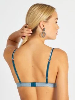 Sujetador De Triángulo De Encaje - Azul Oscuro -Zalaris Tienda sujetador de triangulo de encaje azul oscuro alh73 1 frb3