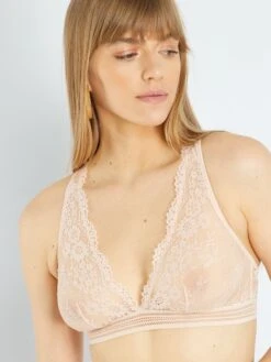 Sujetador De Triángulo De Encaje - Viejo Rosa -Zalaris Tienda sujetador de triangulo de encaje viejo rosa aah79 1 frb5