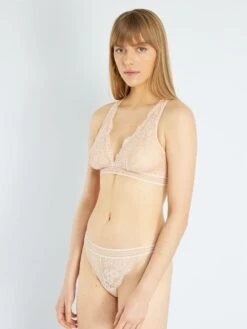 Sujetador De Triángulo De Encaje - Viejo Rosa -Zalaris Tienda sujetador de triangulo de encaje viejo rosa aah79 1 frb6