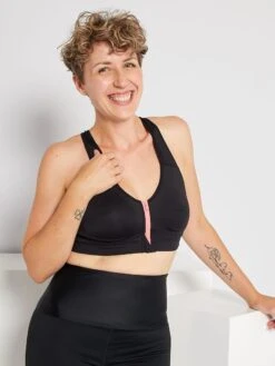 Sujetador Deportivo Posoperatorio De Microfibra - Negro