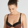 Sujetador Estampado Con Foam 'Envie De Lingerie' - MARRON