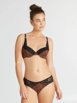 Sujetador Estampado Con Foam 'Envie De Lingerie' - MARRON -Zalaris Tienda sujetador estampado con foam envie de lingerie marron aup51 1 frb3